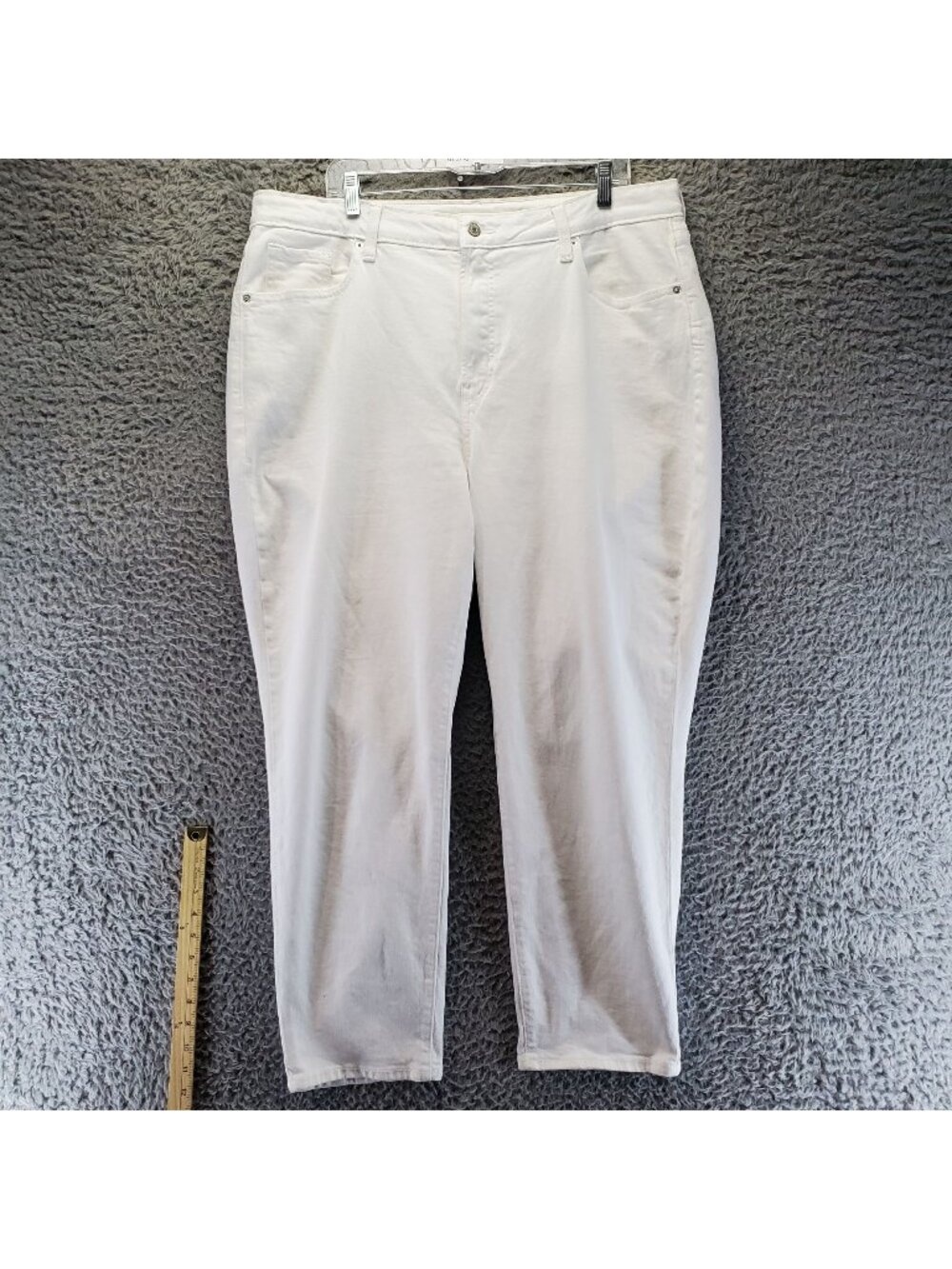 Old Navy Jeans Womens 18 White High-Rise OG Straight Secret Smooth Pockets